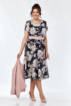 Костюм с платьем 1260 цветы Milora