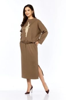Костюм с юбкой 1376 капучино Milora