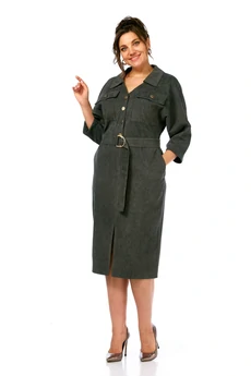 Платье 1377 хаки Milora