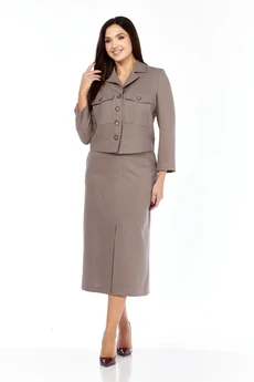 Костюм с юбкой 1382 какао Milora
