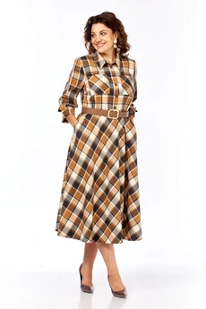 Платье 1385 карамельный Milora