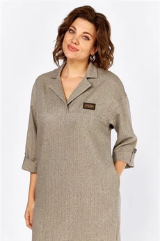 Платье 1395 песочная ёлочка Milora