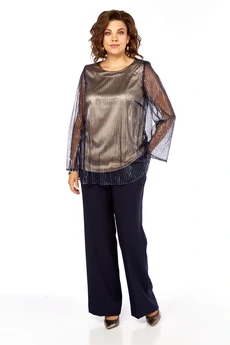 Костюм брючный 1407 синий Milora