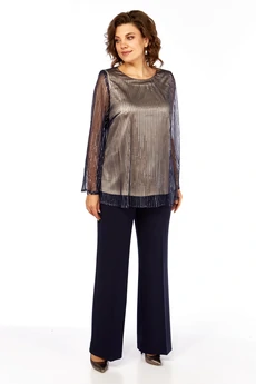 Костюм брючный 1407 синий Milora