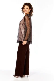 Костюм брючный 1407 шоколад Milora