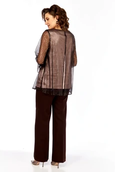 Костюм брючный 1407 шоколад Milora