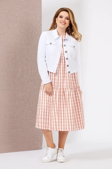 Костюм с платьем 4999-2 Mira Fashion