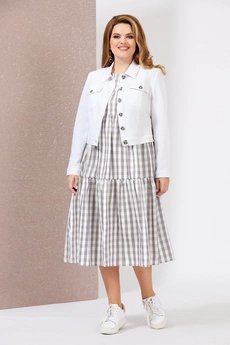 Костюм с платьем 4999-3 Mira Fashion