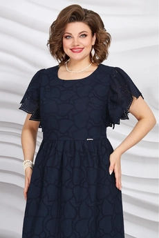 Платье 5402-2 темно-синий Mira Fashion