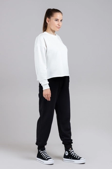 Спортивный костюм 1195 кремовый + черный Mirolia