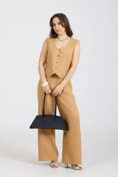 Костюм брючный 1289 + 1287 горчичный Mirolia