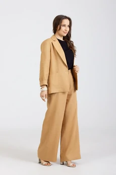 Костюм брючный 1291 + 1287 горчичный Mirolia