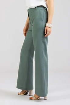 Костюм брючный 1293+1257 белый + олива Mirolia