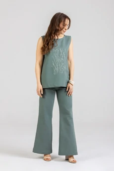 Костюм брючный 1297+1257 олива Mirolia