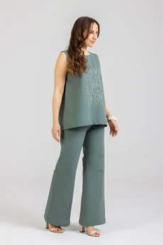 Костюм брючный 1297+1257 олива Mirolia