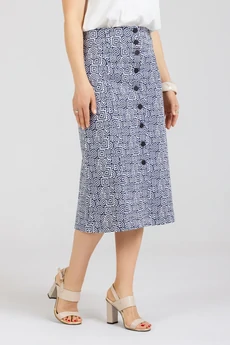Юбка 1301 синяя графика Mirolia