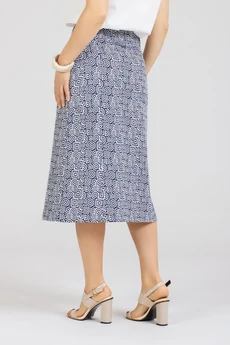 Юбка 1301 синяя графика Mirolia