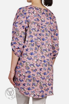 Туника 583 розовый+цветы Mirolia