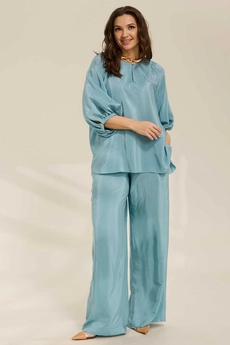 Костюм брючный 1098 голубой MisLana