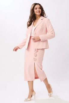 Костюм с юбкой 1128 персиковый MisLana