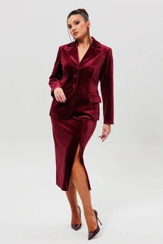 Костюм с юбкой 1165-1 бордо MisLana