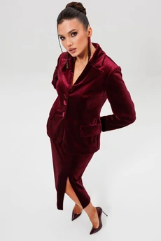 Костюм с юбкой + манжеты 1165-1м бордо MisLana