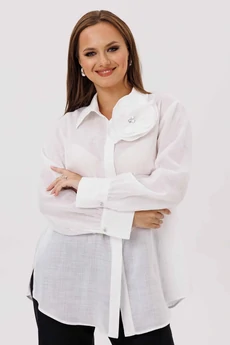Блузка 1241 белый MisLana
