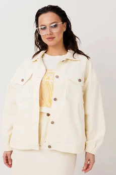 Костюм с юбкой 1245к молочный + сливочный MisLana
