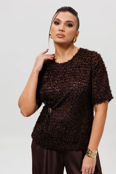 Костюм брючный 1280к шоколад MisLana