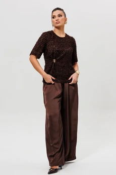 Костюм брючный 1280к шоколад MisLana