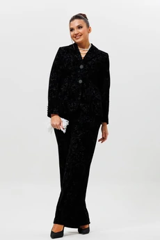 Костюм брючный 1285 черный MisLana