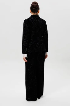 Костюм брючный + манжеты 1285м черный MisLana