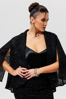 Костюм с юбкой 1286-1 черный MisLana