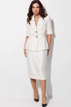 Костюм с юбкой 1294-2 бледно-золотой MisLana