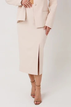 Костюм с юбкой 1296 бежевый MisLana