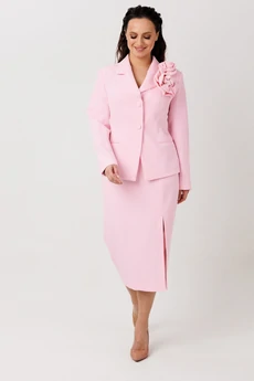 Костюм с юбкой 1296 розовый MisLana