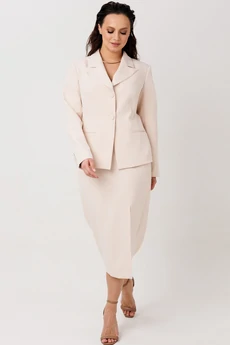 Костюм с юбкой 1296 бежевый MisLana