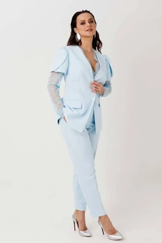 Костюм брючный 1298 голубой MisLana