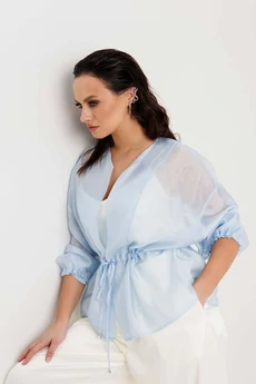 Блузка 1300 голубой MisLana