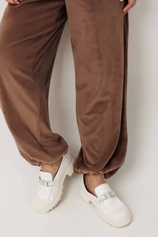 Костюм брючный 1301 мята + коричневый MisLana