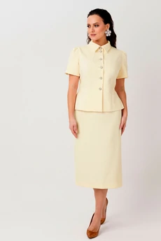 Костюм с юбкой 1302 желтый MisLana