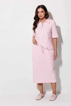 Костюм с юбкой 1316 розовый MisLana