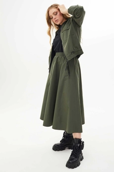 Костюм с юбкой 268 хаки MisLana