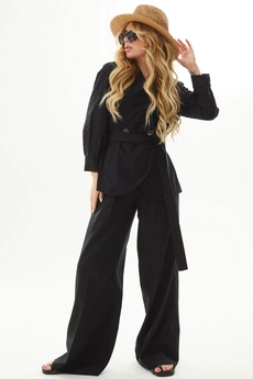 Костюм брючный 936 черный MisLana