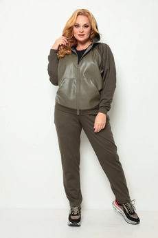 Спортивный костюм 1194 хаки Michel Chic