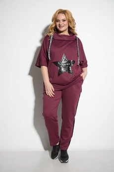 Спортивный костюм 1225 винный Michel Chic