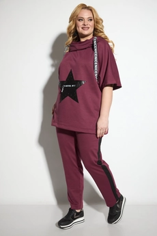 Спортивный костюм 1225 винный Michel Chic