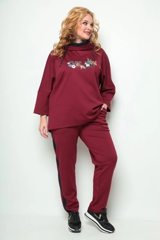 Спортивный костюм 1227 бордовый Michel Chic