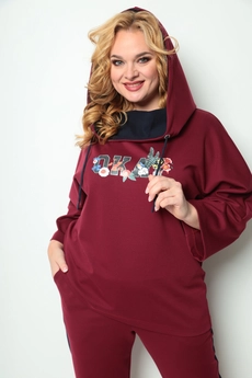 Спортивный костюм 1227 бордовый Michel Chic