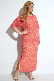 Костюм с юбкой 1232 розовый Michel Chic